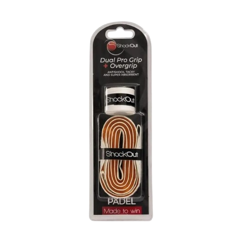 Shockout Dual Pro Grip White Orange – Maximum Comfort & Control Padel Grip-Prime Padel Shop
